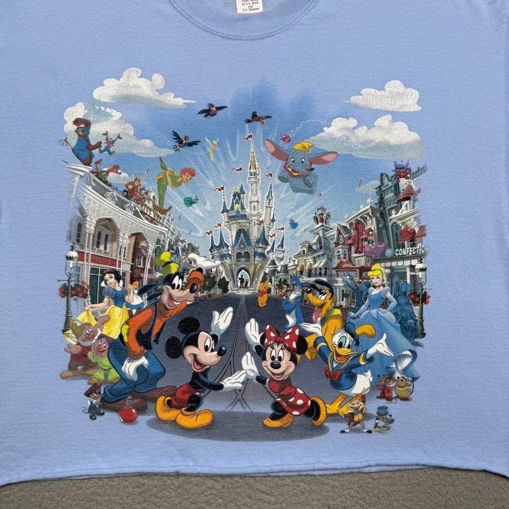 Vintage Disney Magic Kingdom Character Crop Top Shirt - Picture 3 of 6